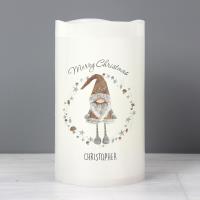 Personalised Scandinavian Christmas Gnome LED Candle Extra Image 2 Preview